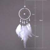 Handmade Indian Dream Catcher with Rattan & Feathers - 24 image