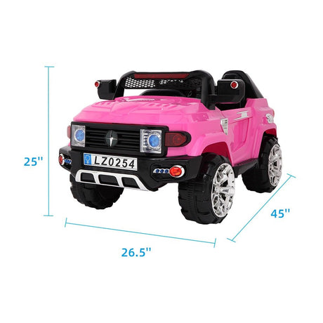 Car Toy Electric Vehicle with Remote Control, Horn, Radio, USB Port, AUX, Spring Suspension, Opening Door, LED Light image 8