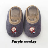 Newborn Anti-Slip Warm Socks - Rubber Sole Crib Shoes for Babies image