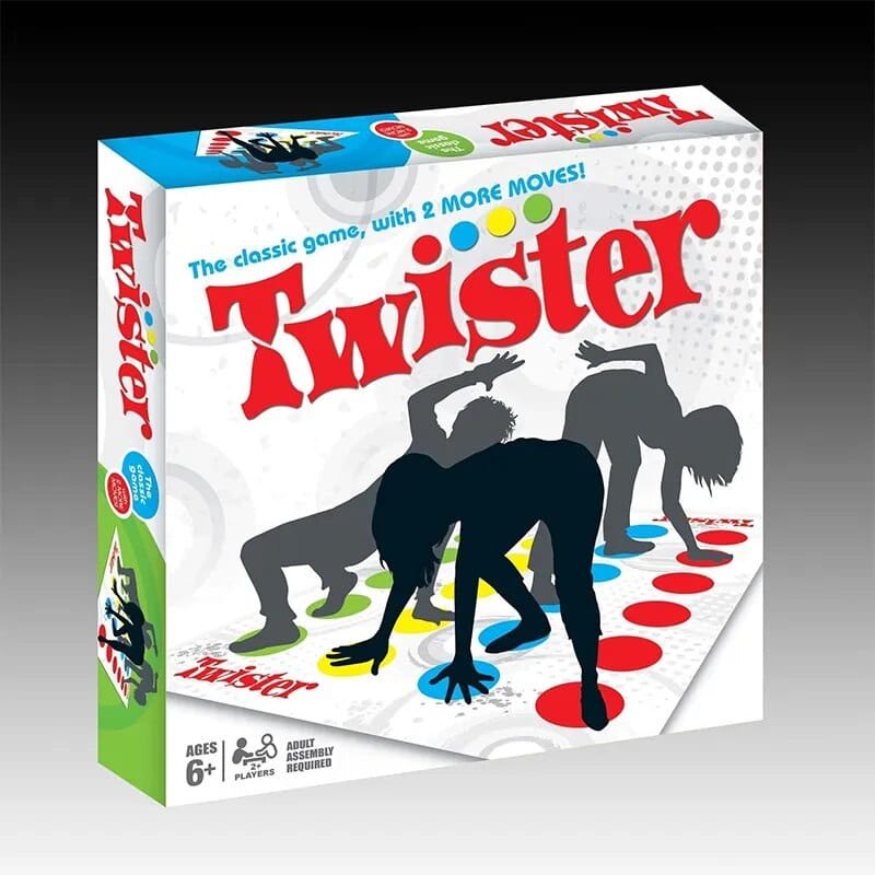 Twister game box with colorful design and text