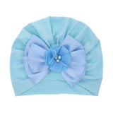 Shiny Rhinestone Bowknot Baby Turban - Soft Cotton Cap image 20