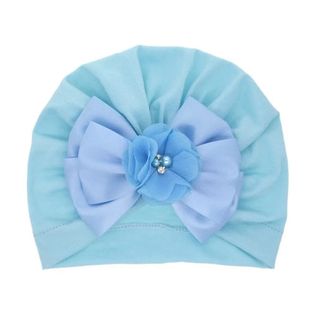 Shiny Rhinestone Bowknot Baby Turban - Soft Cotton Cap image 20
