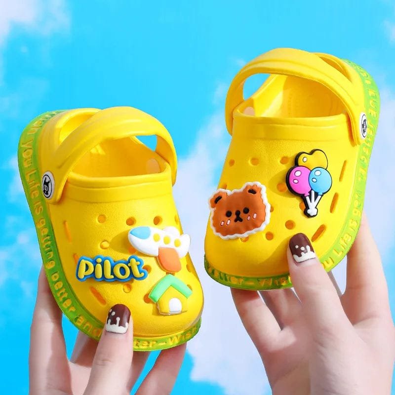 Summer Kids Hole Sandals - Anti-Skid Cartoon DIY Design image
