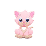 1PC Turtle Silicone Teether - Food Grade, Baby-Safe - Pink cat image