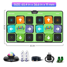 Family TV/PC Dance Mat Game bonus toy piano accessory included for extended musical family play.
