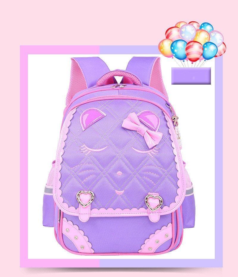 Fashion Sweet Cat Girl's School Bags Waterproof Cartoon Pattern.