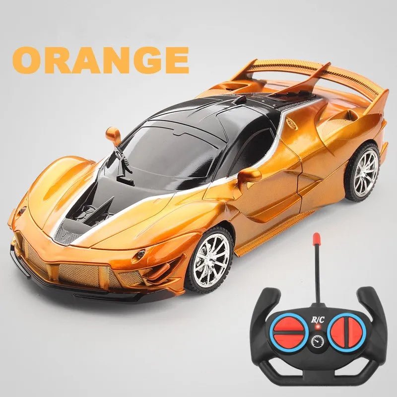 Orange toy car with a remote control (option 2)