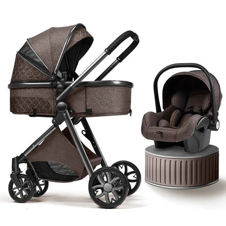 Multi-functional 3-in-1 Baby Stroller: High Landscape, Reclining, Lightweight image 14