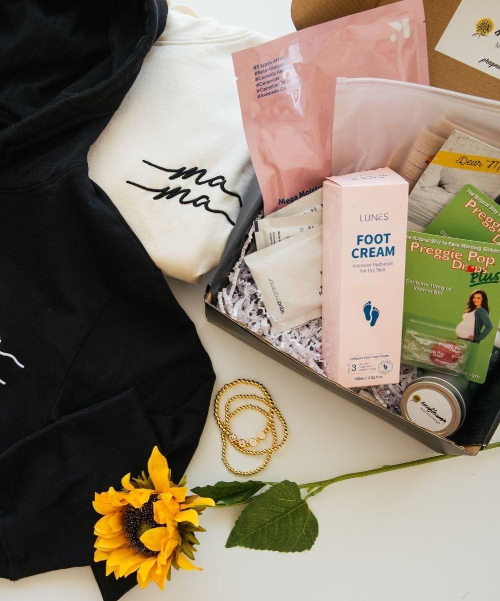 Assorted items, including a box of foot cream.