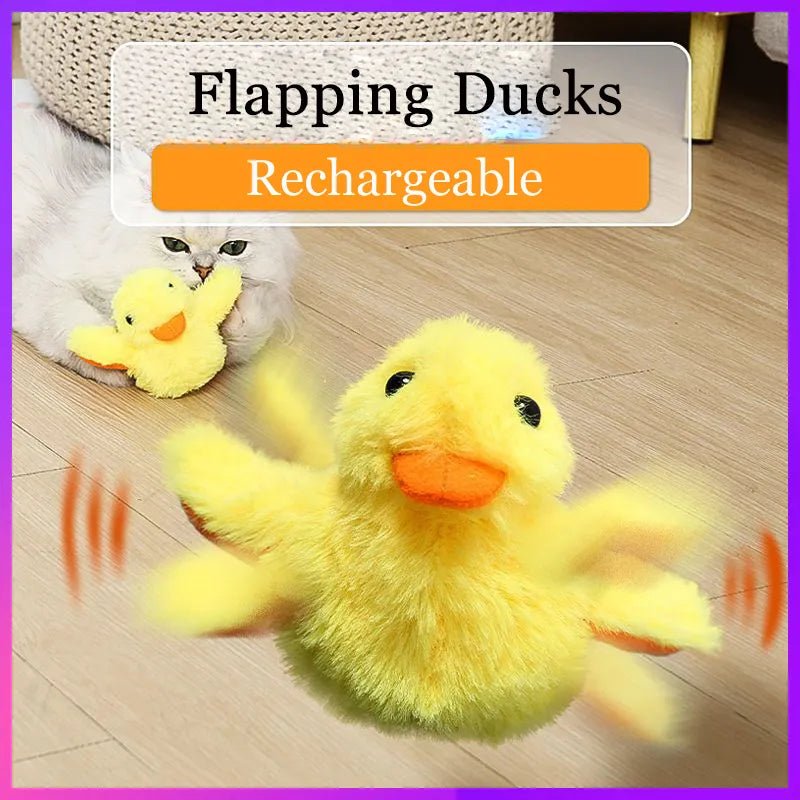 Flapping Duck Cat Toy electric rechargeable interactive plush for engaging indoor cat playtime.