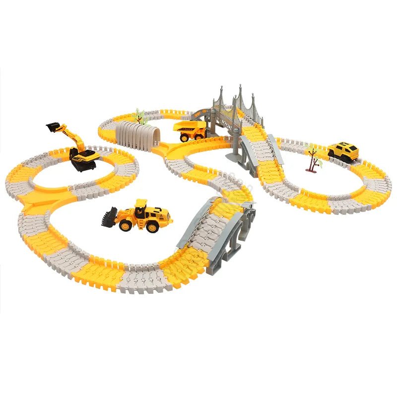 Flexible Magic Rail Track toy vehicle set for kids DIY building and imaginative car racing play.