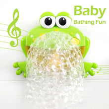Frog Automatic Bubble Machine bath toy in green for musical bubble play during baby bath time.