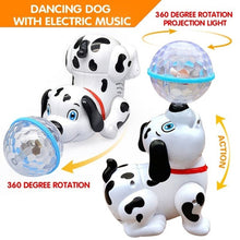 Toy dog with electric music and 360-degree rotation projection light.