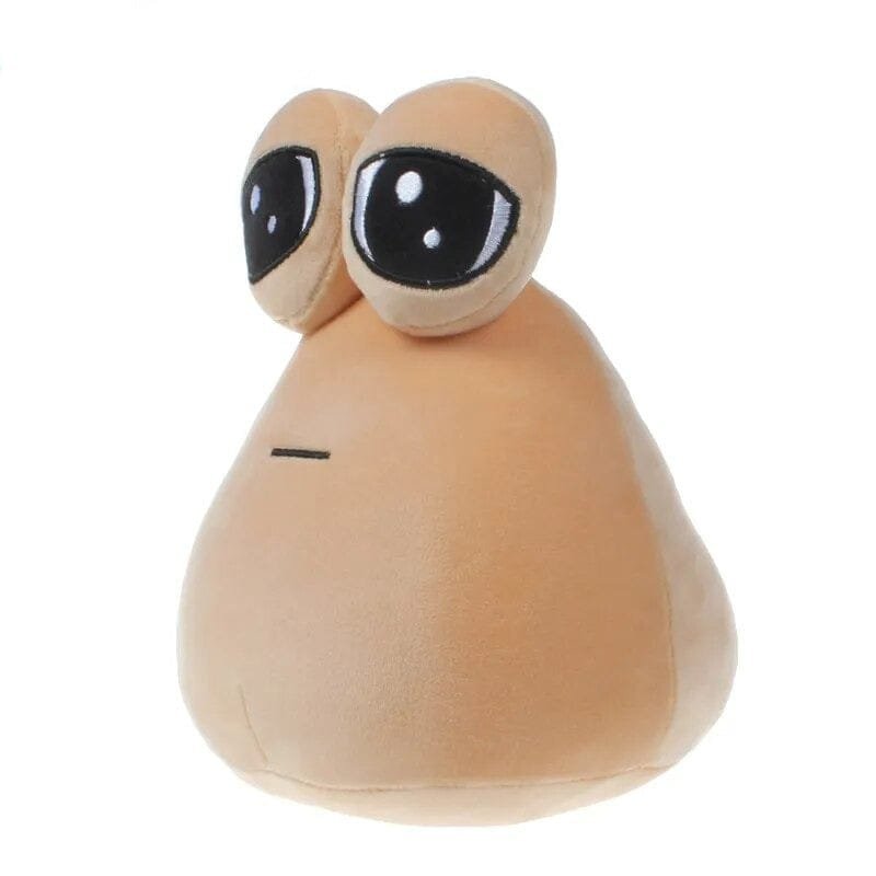 Furdiburb Pou plush doll angled view as a soft stuffed companion for storytime and imaginative play.