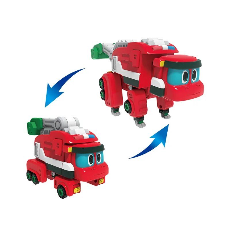 Toy robot transforming from truck to robot 