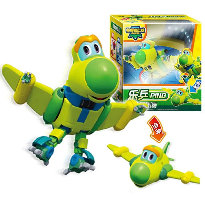 Toy dinosaur with wings and packaging