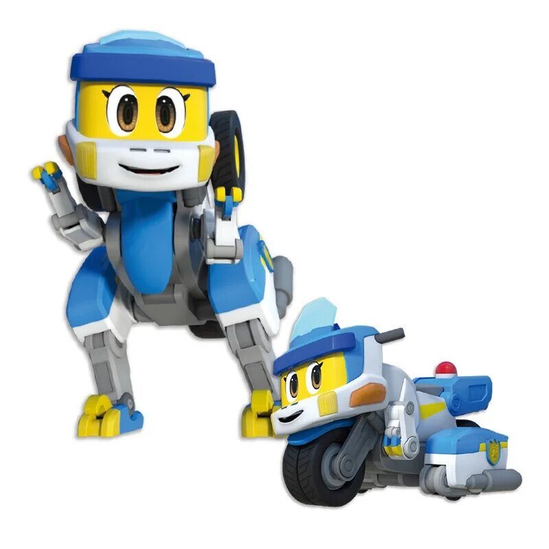 Toy robot and motorcycle.