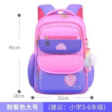 Gradient orthopedic girls backpack with shoulder support padding for comfortable daily school commutes.