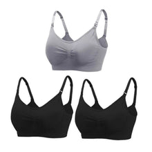 3pc Maternity Nursing Bra Set, Gray soft stretch design, for daily maternity wear and hospital bag packing.
