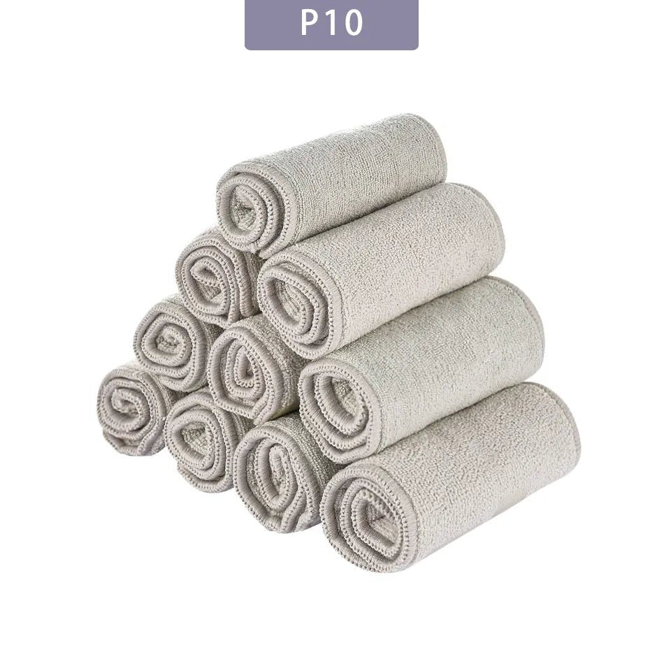 Unfolded gray microfiber cloth diaper liner shown at full length for absorbent daily wear.