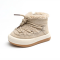 GT-CECD autumn winter baby boots front view showing plush lining and zip closure for cold-weather daily wear.