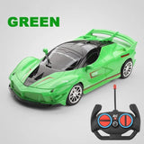 Green toy car with remote control 