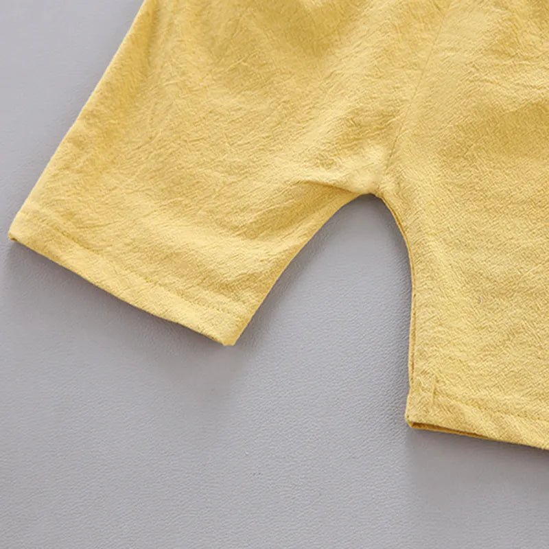 Yellow fabric on a gray background