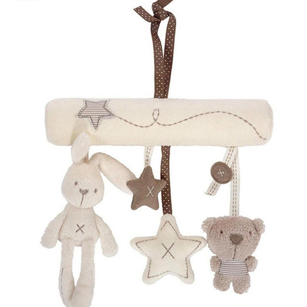 Infant play bed with built-in music bell toy for crib naps and everyday soothing play.