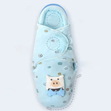 Infant sleeping bag with gentle head shaping support for daily naps, night sleep, and pram settling.