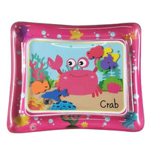 Inflatable Kids Water Play Mat with sea animal print for splash play and outdoor cooling fun.