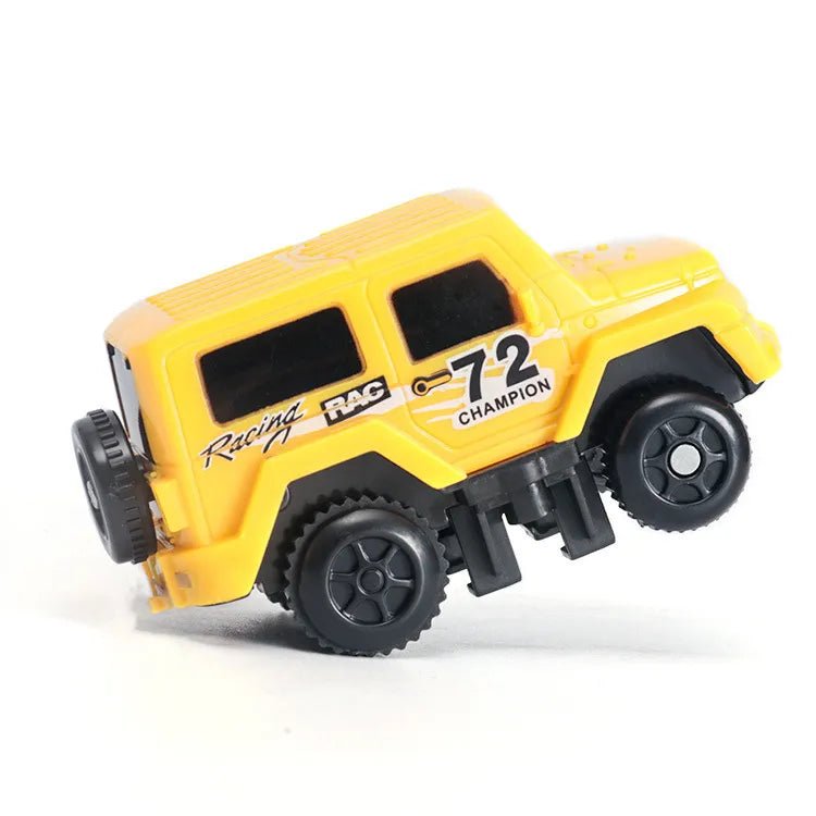 Yellow toy truck with black details