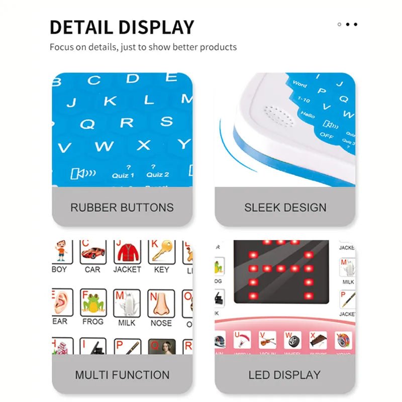 Interactive kids learning laptop toy with lights and sounds for engaging preschool play sessions.