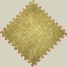 Square patch with scalloped edge.