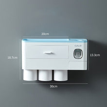 Magnetic suction inverted toothbrush holder design detail for drip-free daily brush storage.