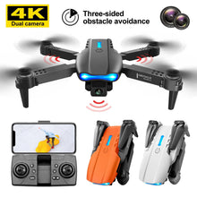 K3/E99 foldable drone 4K dual camera with three-sided obstacle avoidance for safe hobby flying.