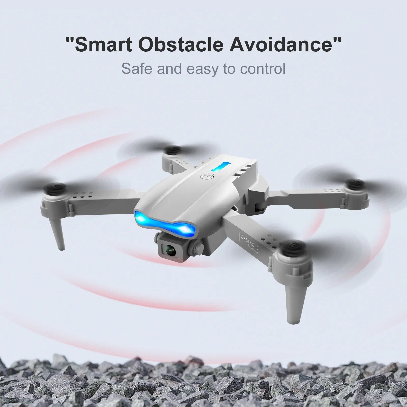 K3/E99 foldable drone with smart obstacle avoidance sensor for safe indoor and outdoor flying.