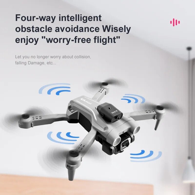 K9 Mini Drone with active obstacle avoidance technology for safe indoor and outdoor FPV flying.