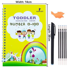 Kafley toddler exercise book with pen and eraser for early handwriting and calligraphy practice.