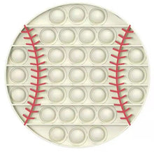 Kawaii Animal Fidget Toy shaped like a baseball shown close up with red stitching detail.