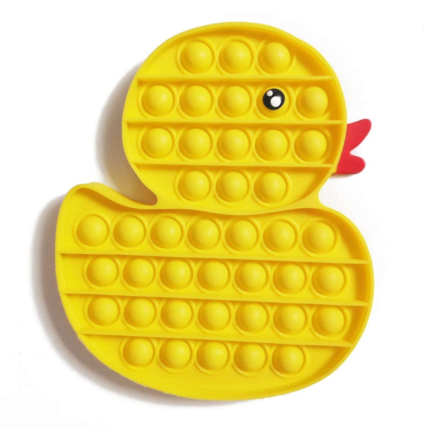 Kawaii Animal Fidget Toy in a yellow duck shape for cute sensory play and stress relief.