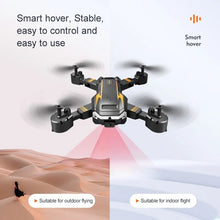 KBDFA G6 drone feature highlights shown against a desert backdrop for outdoor GPS-guided flying.