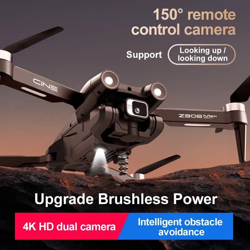 KBDFA Z908 Pro Max drone 4K HD dual camera with brushless motor and intelligent obstacle avoidance for aerial photography.