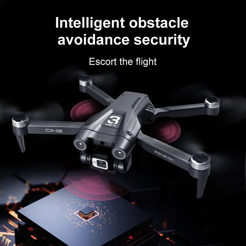 KBDFA Z908 Pro Max drone showing obstacle avoidance technology for safer FPV RC quadcopter flying.