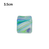 Colorful swirled cube with size 3.5cm 