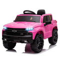 Pink toy truck with black details