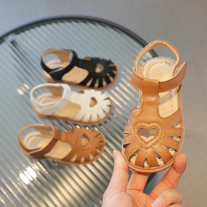 Fashion Soft Bottom Beach Sandals for Kids style A slip-on shoes for beach outings, poolside play, and summer walks, front view.