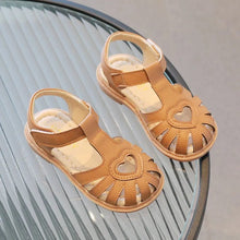 Fashion Soft Bottom Beach Sandals for Kids style C slip-on shoes for beach outings, poolside play, and summer walks, angle view.