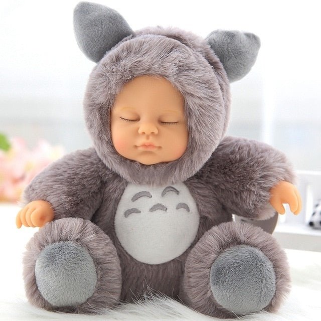 Plush toy resembling a character with gray fur and a white face. (option 2)
