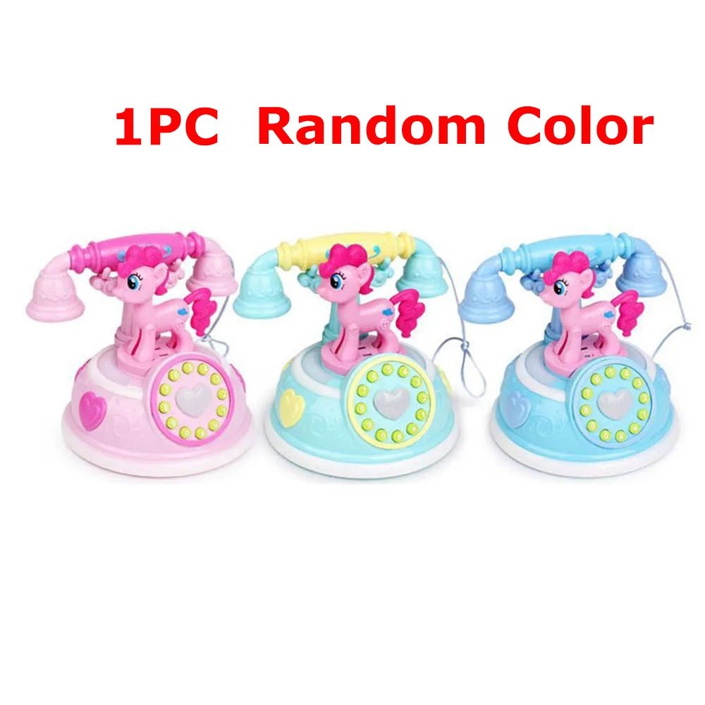 Kids Cartoon Cellphone Toy assortment in random colors for light and sound educational telephone play.