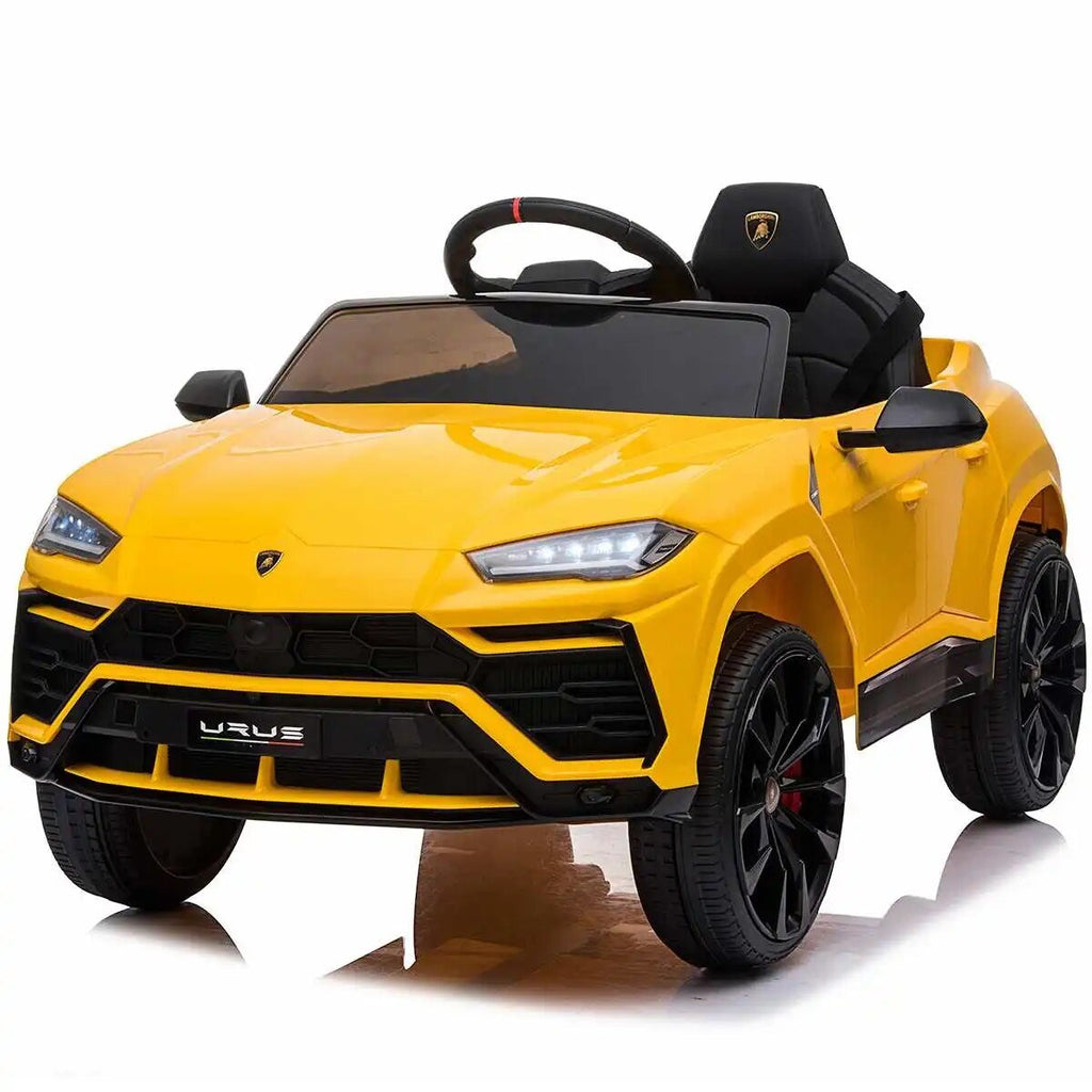 Yellow toy car with black details